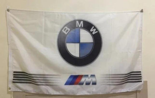 BMW Car Flag White 3X5 Ft Polyester Banner USA 90x150cm by flagsjustdoit