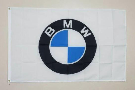 BMW M Series Car Racing White Flag 3X5 Ft Polyester Banner USA 90x150cm by flagsjustdoit