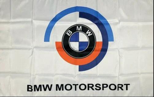 BMW Motorsport M Flag 3X5 Ft Polyester Banner USA 90x150cm by flagsjustdoit