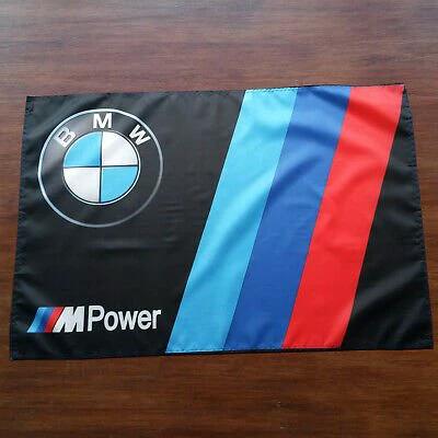BMW Motorsport M Power Flag 3X5 Ft Polyester USA 90x150cm by flagsjustdoit