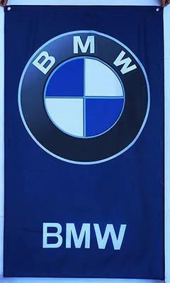 Custom BMW Flag-3x5 FT Banner-100% polyester-2 Metal Grommets by flagsshop