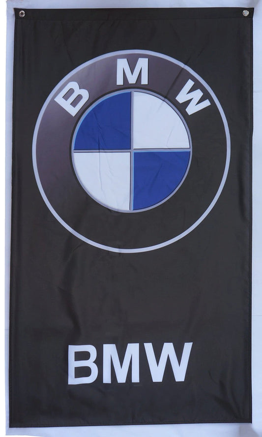 BMW flag for car racing-3x5 FT-100% polyester Banner-Vertical by flagsshop