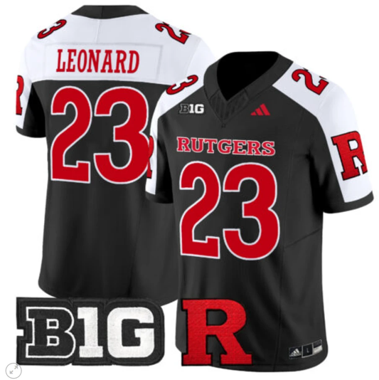 Brian Leonard Jersey #23 Rutgers Scarlet Knights Vapor Limited Football Black Alternate by My Store