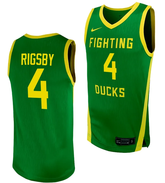 Brennan Rigsby Jersey #4 Oregon Ducks Replica College Basketball uniform Green by My store basketball