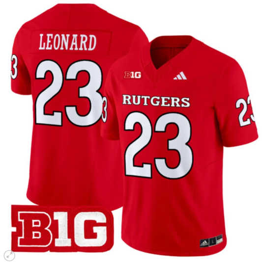 Brian Leonard Jersey #23 Rutgers Scarlet Knights Vapor Limited Football Red by My Store