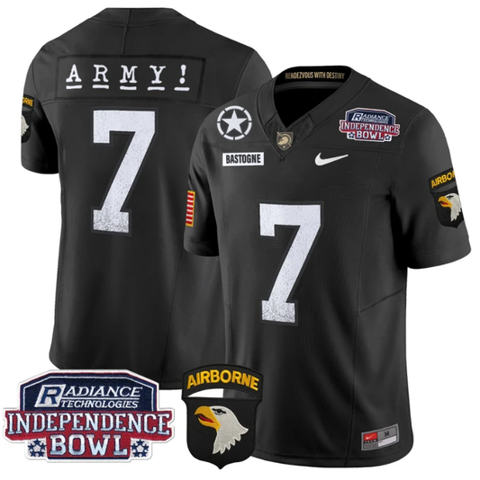 Bastogne Jersey #7 Army Black Knights Independence Bowl Patch Black by My Store