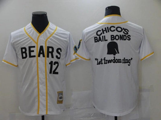 Bad News Bears Jersey Movie 1976 Chico's Bail Bonds 12 Tanner Boyle Movie Baseball Jersey White by My Store