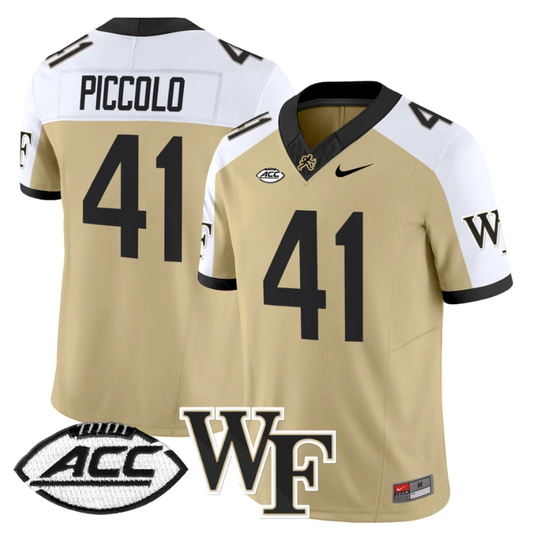 Brian Piccolo Jersey #41 Wake Forest Demon Deacons 2024 Stitched Gold Alternate by My Store