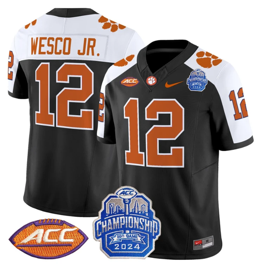 Bryant Wesco Jr Jersey #12 Clemson Tigers 2024 ACC Championship Black Alternate by My Store