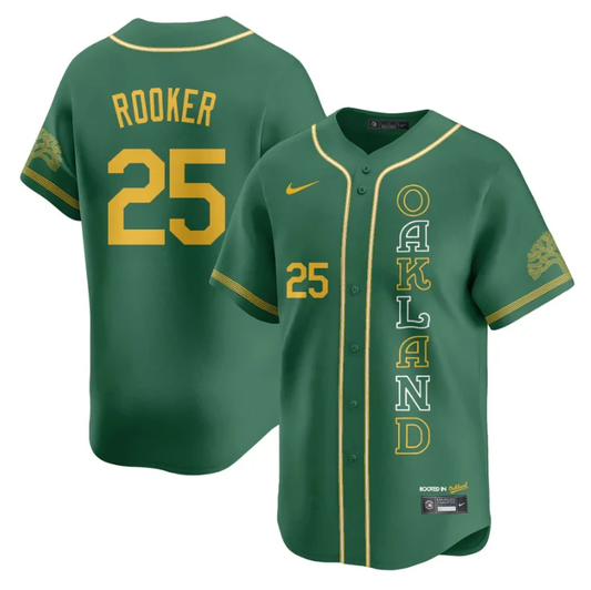 Brent Rooker Jersey #25 Oakland Athletics City Connect Concept Stitched Green by My Store