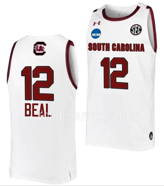 Brea Beal Jersey South Carolina Gamecocks College Basketball 2023 NCAA March Madness White #12 by My store basketball