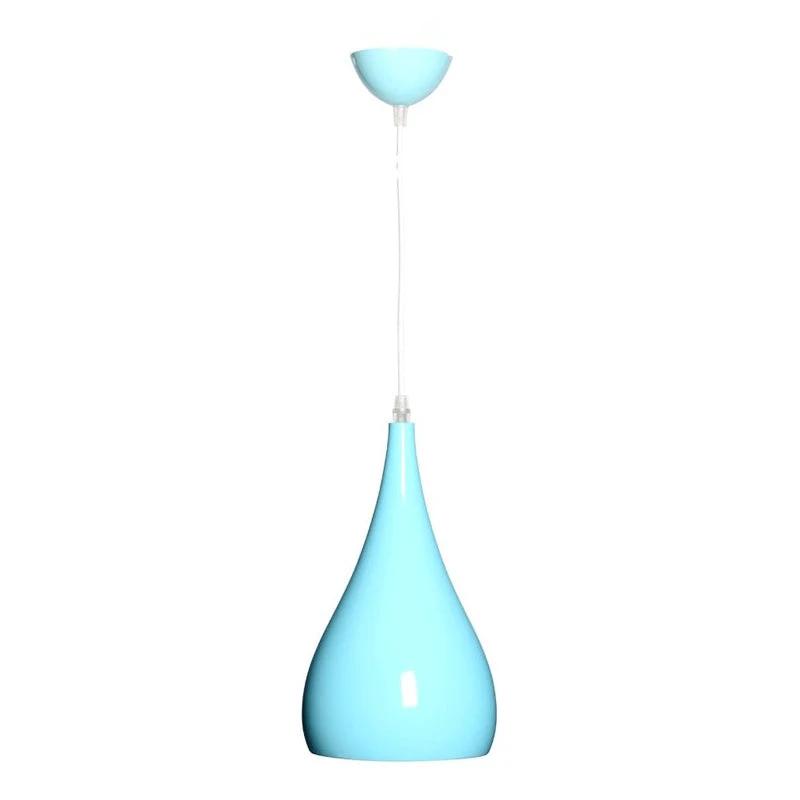 Nordic Iron Wood Aluminum Pumpkin Water Drop 1-Light Pendant Light for Dining Room by BowLift