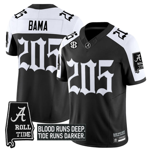 Bama Jersey #205 Alabama Crimson Gothic Bama Blood Edition Stitched Alter by My Store