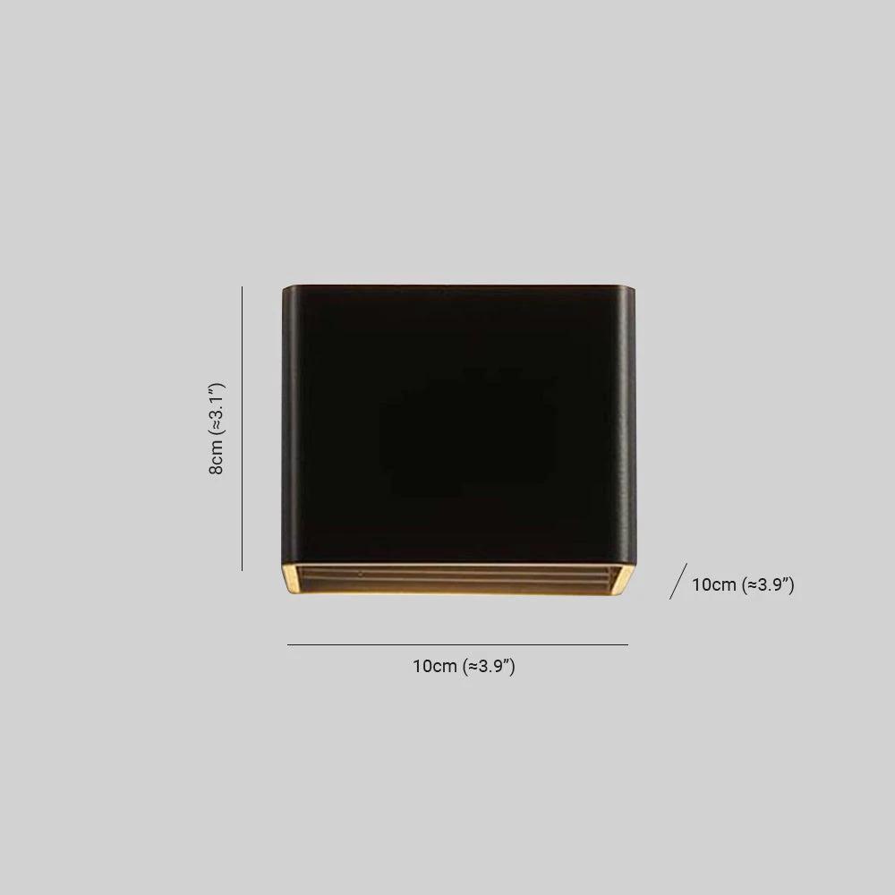 Square wall lamp with unique design Bowlift by Bowlift