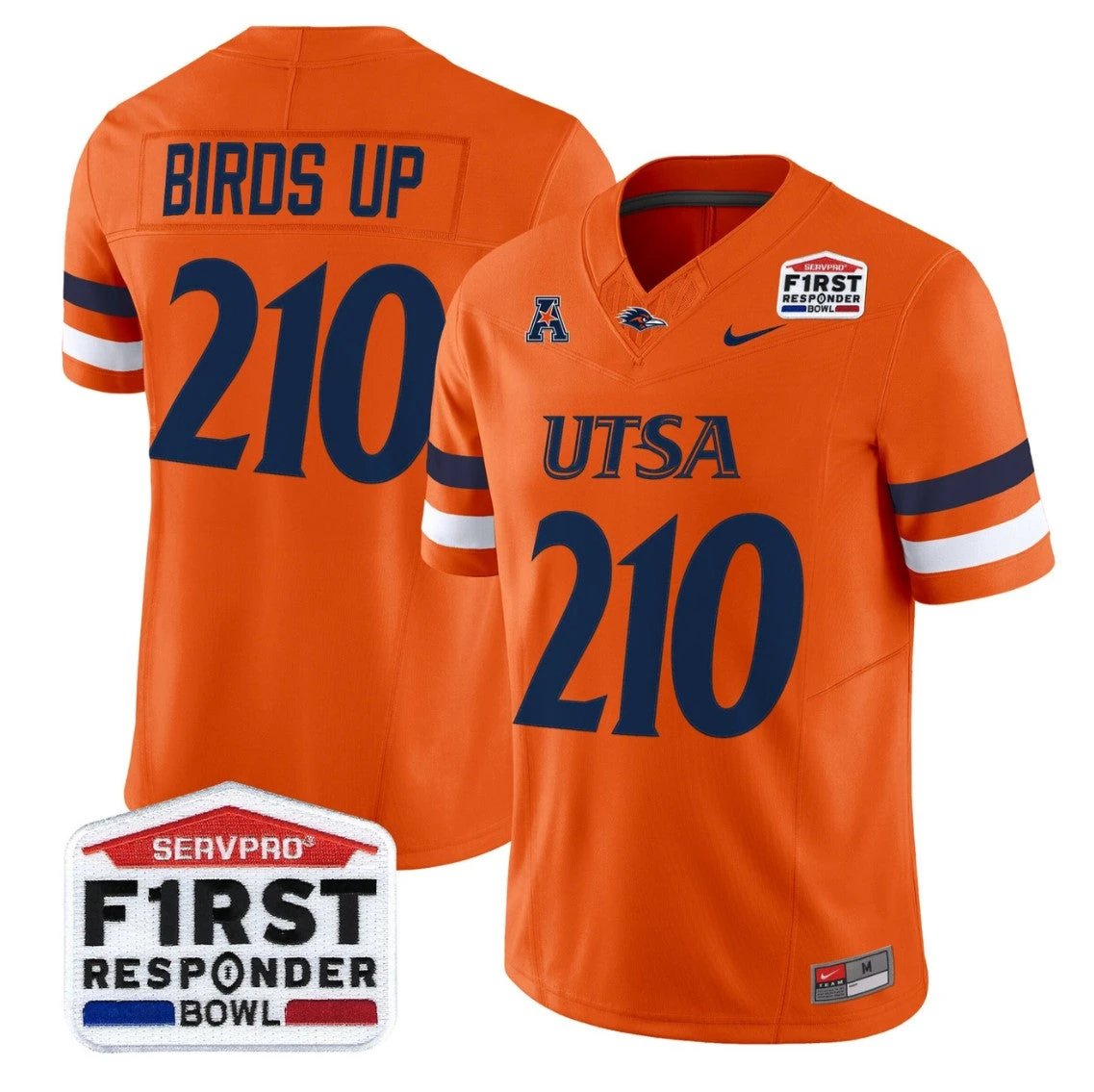 Birds Up Jersey #210 UTSA Roadrunners 2025 First Responder Bowl Stitched by My Store NCAA Football Jerseys