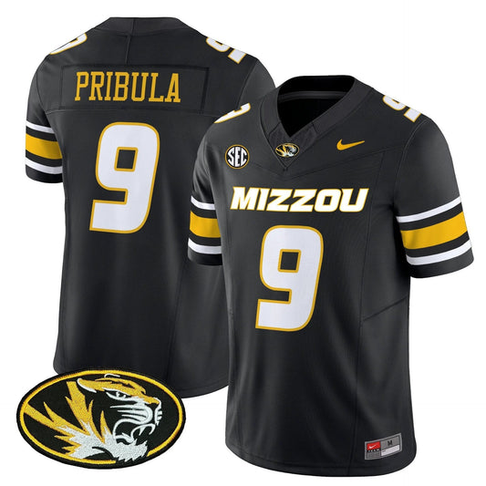 Beau Pribula Jersey #9 Missouri Tigers 2025 Vapor Limited Stitched Black by My Store