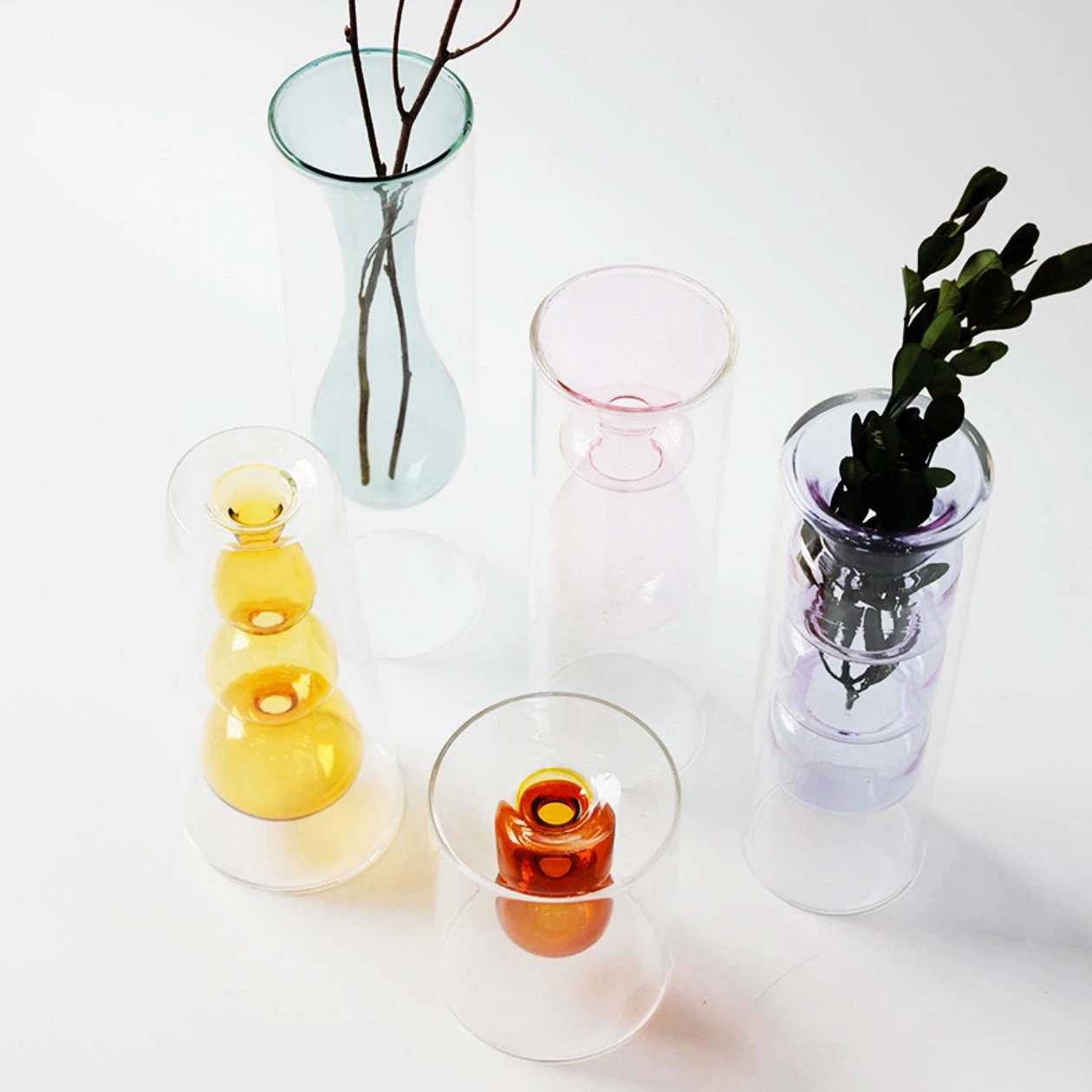 Bubbly Glass Vases by Bowlift