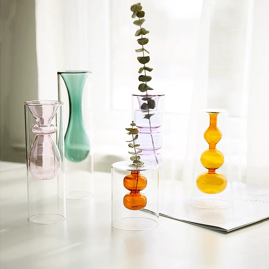 Bubbly Glass Vases by Bowlift