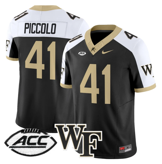 Brian Piccolo Jersey #41 Wake Forest Demon Deacons 2024 Stitched Black Alternate by My Store