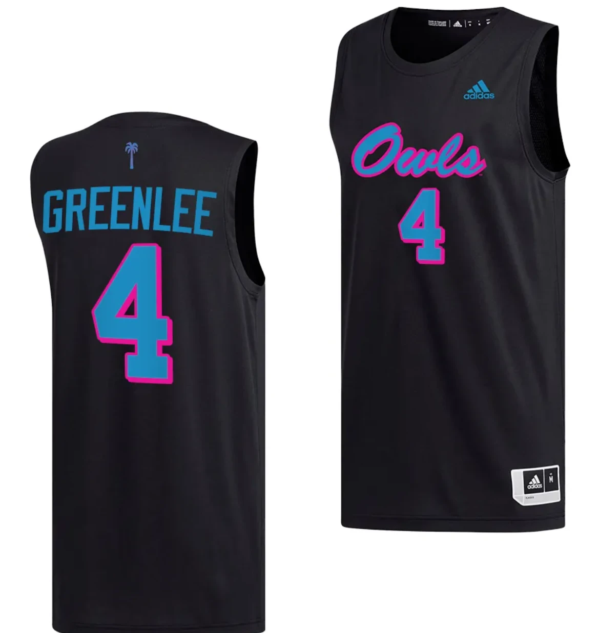 Bryan Greenlee Jersey #4 FAU Owls College Basketball Replica Black by My store basketball