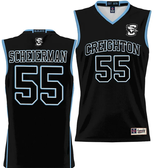 Baylor Scheierman Jersey #55 Creighton Bluejays College NIL Basketball Lightweight Black by My store basketball