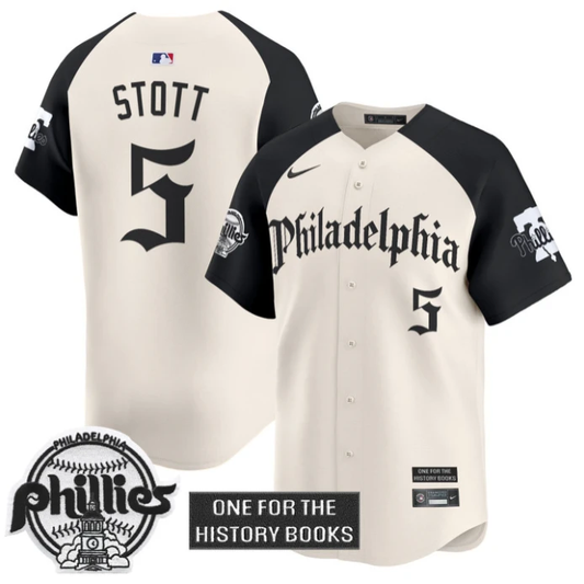 Bryson Stott Jersey #5 Phillies Retro Newspaper Edition Vapor Premier Limited Stitched Alternate by My Store