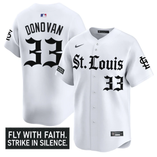Brendan Donovan Jersey #33 St. Louis Cardinals Gothic Legacy Edition Vapor Stitched White by My Store