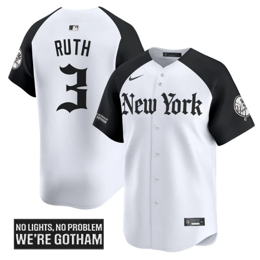 Babe Ruth Jersey #3 New York Yankees Gothic Legacy Edition Vapor Premier Stitched Alternate by My Store