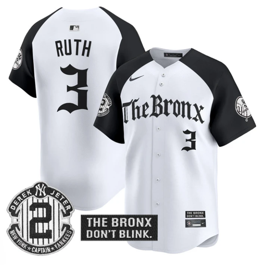 Babe Ruth Jersey #3 Yankees The Bronx Gothic Ink Drop Edition Stitched Alternate by My Store
