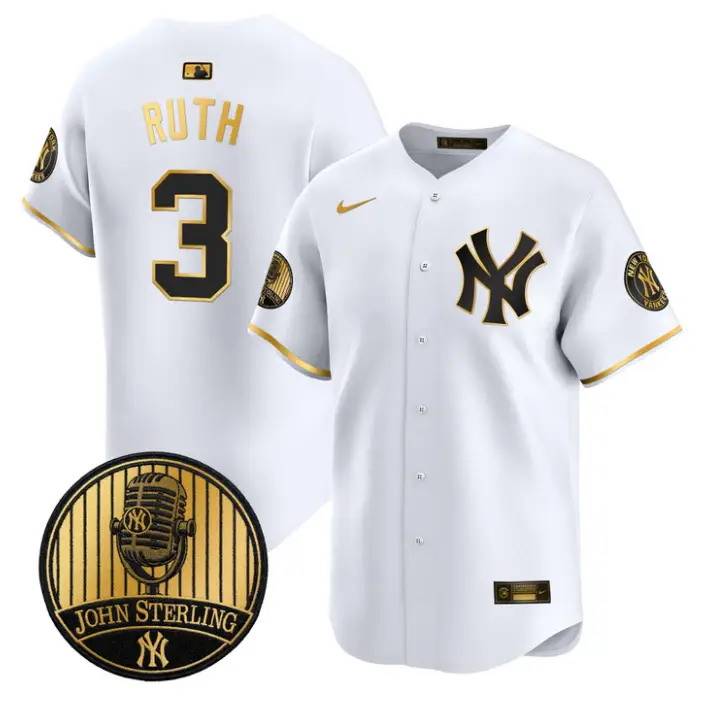 Babe Ruth Jersey #3 Yankees John Sterling Voice Tribute Stitched by My Store