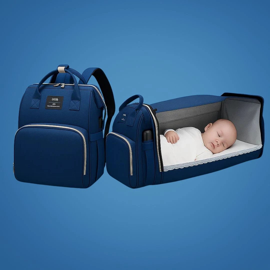 BabyVoyage | Foldable Baby Travel Cot – Waterproof Design – USB Charging Port – Ideal for On-the-Go Parents Bowlift by Bowlift