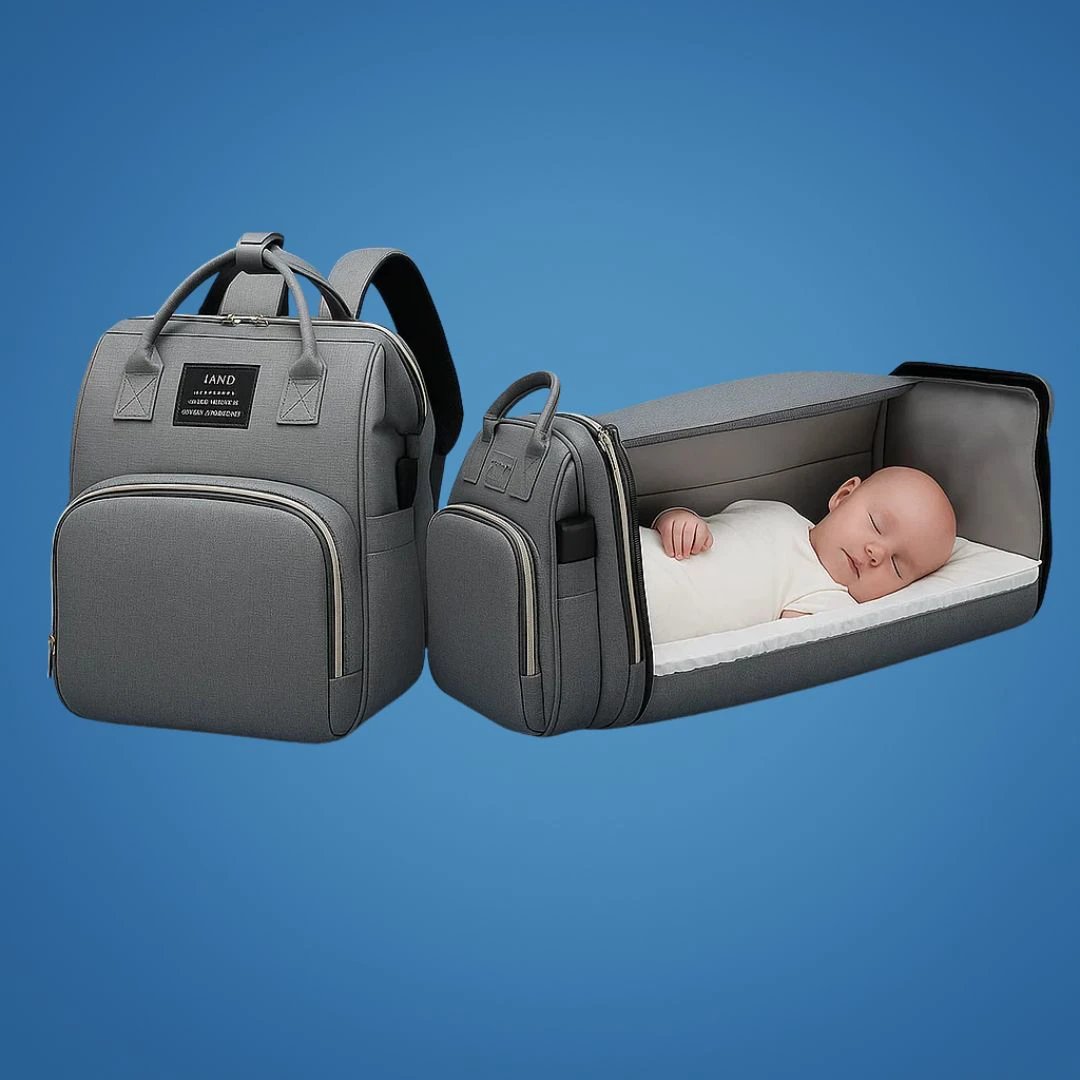 BabyVoyage | Foldable Baby Travel Cot – Waterproof Design – USB Charging Port – Ideal for On-the-Go Parents Bowlift by Bowlift