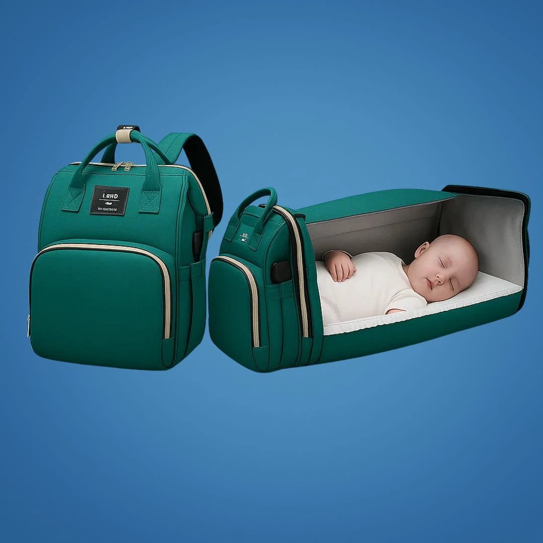 BabyVoyage | Foldable Baby Travel Cot – Waterproof Design – USB Charging Port – Ideal for On-the-Go Parents Bowlift by Bowlift