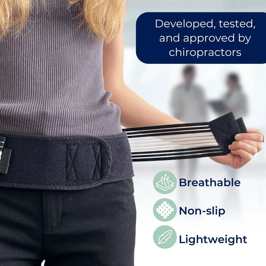 BackGuard Lumbar Support Belt | Lower Back Pain Relief - Adjustable Fit for Posture Correction - Injury Prevention - Active Use Bowlift by Bowlift