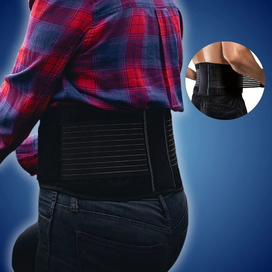 BackGuard Premium Back Pain Support Belt | Targeted Compression Relief - for Lower Back Strain - Herniated Discs and Posture Improvement Bowlift by Bowlift