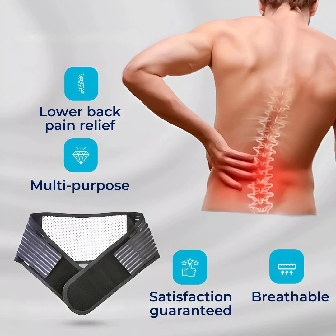 BackGuard Premium Back Pain Support Belt | Targeted Compression Relief - for Lower Back Strain - Herniated Discs and Posture Improvement Bowlift by Bowlift