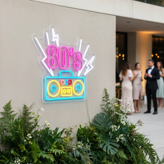 Back To The 80s Neon Light Retro Party Decor Neon Sign by Neonchics