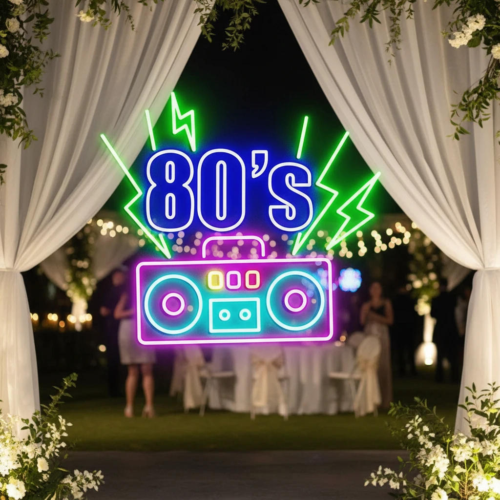 Back To The 80s Neon Light Retro Party Decor Neon Sign by Neonchics