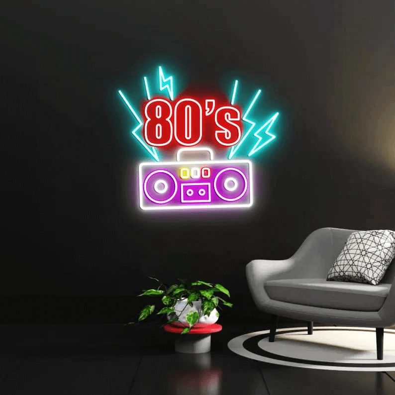 Back To The 80s Neon Light Retro Party Decor Neon Sign by Neonchics