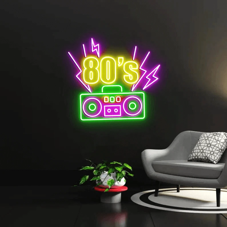 Back To The 80s Neon Light Retro Party Decor Neon Sign by Neonchics