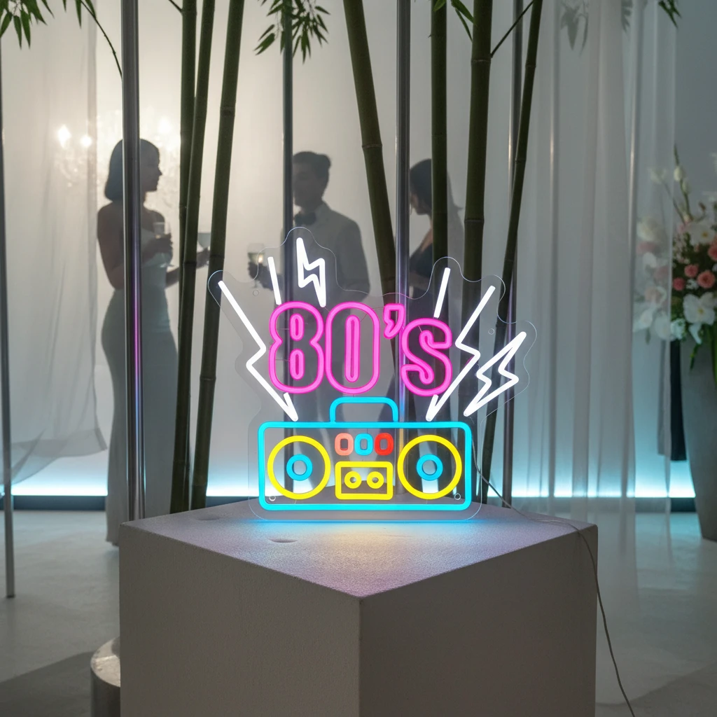 Back To The 80s Neon Light Retro Party Decor Neon Sign by Neonchics
