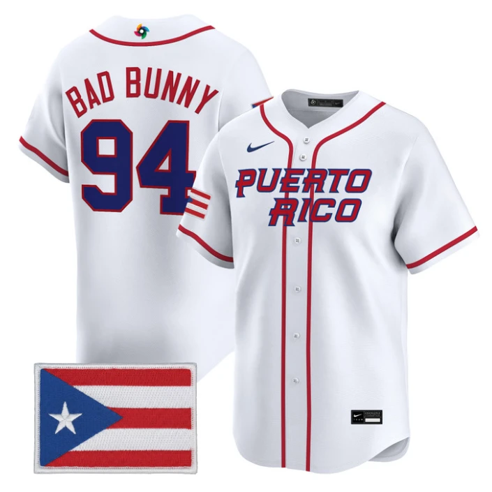 Bad Bunny Jersey #94 Puerto Rico World Baseball Classic 2026 Stitched by My Store