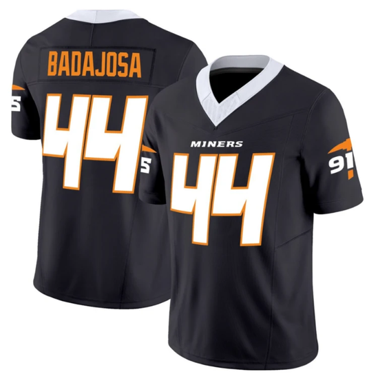 Badajosa #44 UTEP Miners Football Dark Navy Jersey All Stitched by My Store