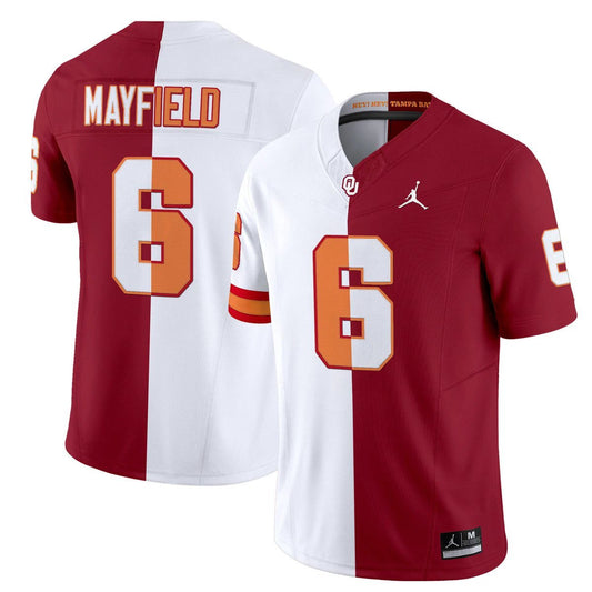 Baker Mayfield Jersey #6 Oklahoma Sooners 2025 Limited Stitched White by My Store NCAA Football Jerseys