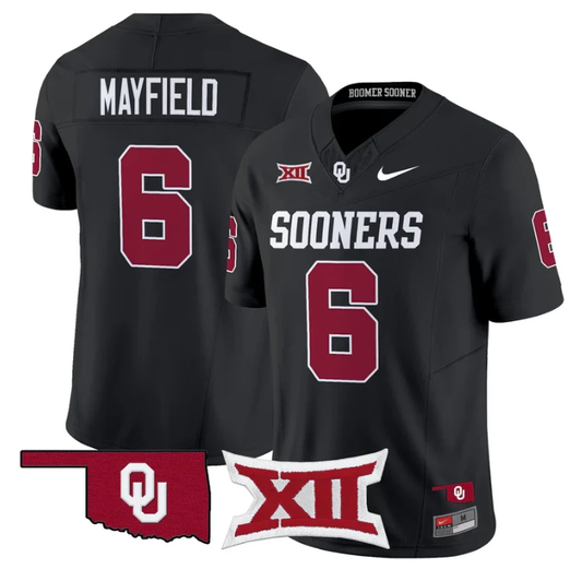 Baker Mayfield Jersey #6 Oklahoma Sooners Vapor Limited Stitched by My Store NCAA Football Jerseys
