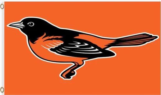 Baltimore Orioles Baseball Club Orange flag 3X5Ft Banner USA Polyester with Brass Grommets - 22 by flagsjustdoit