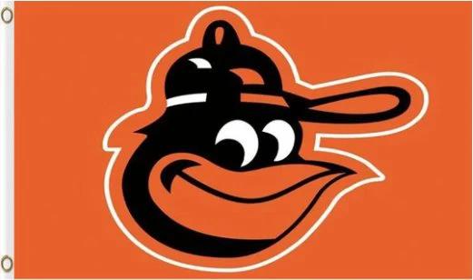 Baltimore Orioles Baseball Club Orange flag 3X5Ft Banner USA Polyester with Brass Grommets - 23 by flagsjustdoit