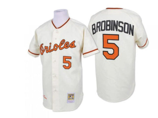 Baltimore Orioles Brooks Robinson Cream 1970 Throwback Jersey by My Store