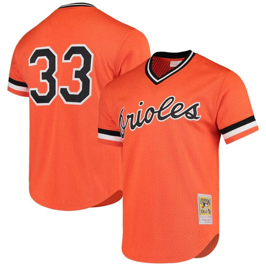 Baltimore Orioles Eddie Murray Orange Throwback Mesh Pullover Jersey by My Store