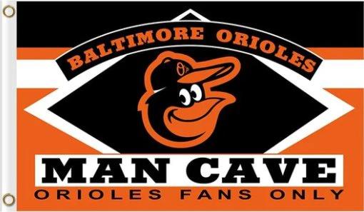 Baltimore Orioles Man Cave flag 3X5Ft Banner USA Polyester with Brass Grommets - 6 by flagsjustdoit